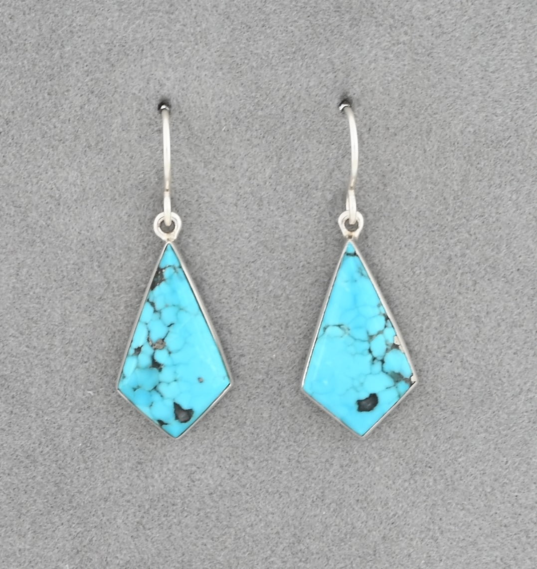 Earrings with "Ithaca Peak" Kingman Turquoise by Sheryl Martinez