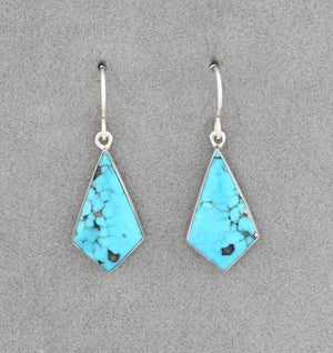 Earrings with "Ithaca Peak" Kingman Turquoise by Sheryl Martinez