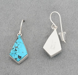 Earrings with "Ithaca Peak" Kingman Turquoise by Sheryl Martinez