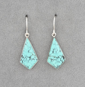 Earrings with Cloud Mountain Turquoise by Sheryl Martinez