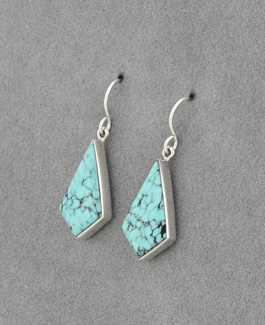 Earrings with Cloud Mountain Turquoise by Sheryl Martinez