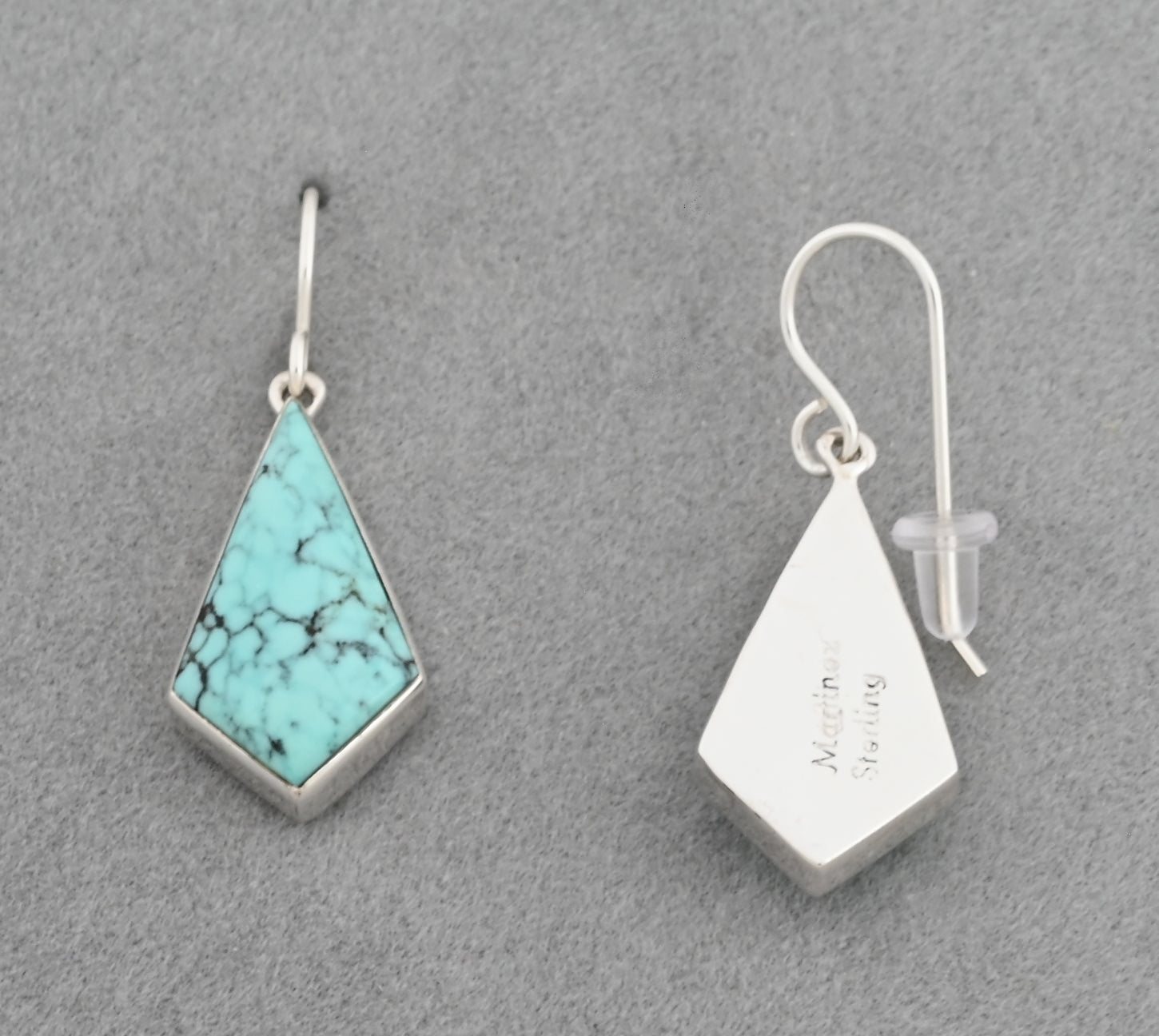 Earrings with Cloud Mountain Turquoise by Sheryl Martinez