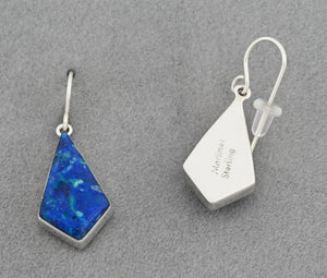 Earrings with Bluebird Azurite by Sheryl Martinezr