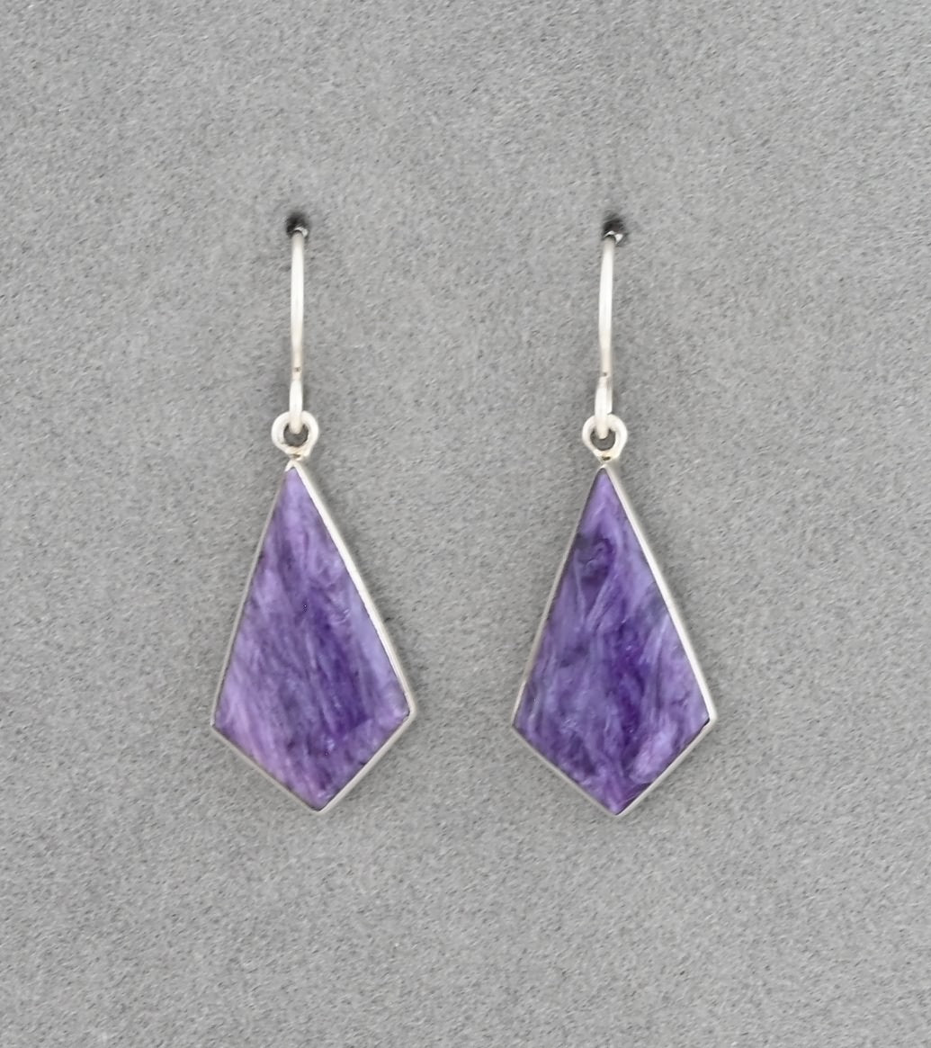 Earrings with Charoite by Sheryl Martinez