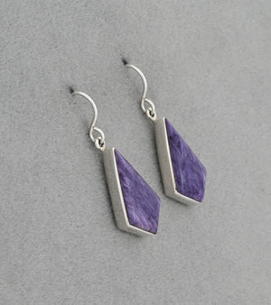 Earrings with Charoite by Sheryl Martinez