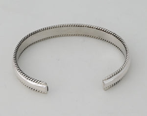 Bracelet, LARGE Cuff with twisted wire trim by Ben Tahe