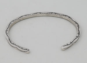 Bracelet, LARGE Square Wire Cuff with stamping by Ben Tahe