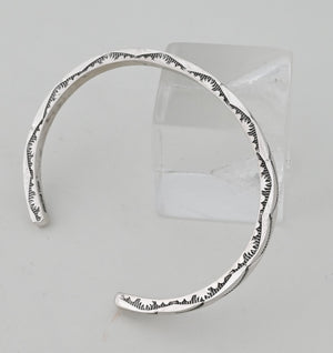 Bracelet, LARGE Square Wire Cuff with stamping by Ben Tahe