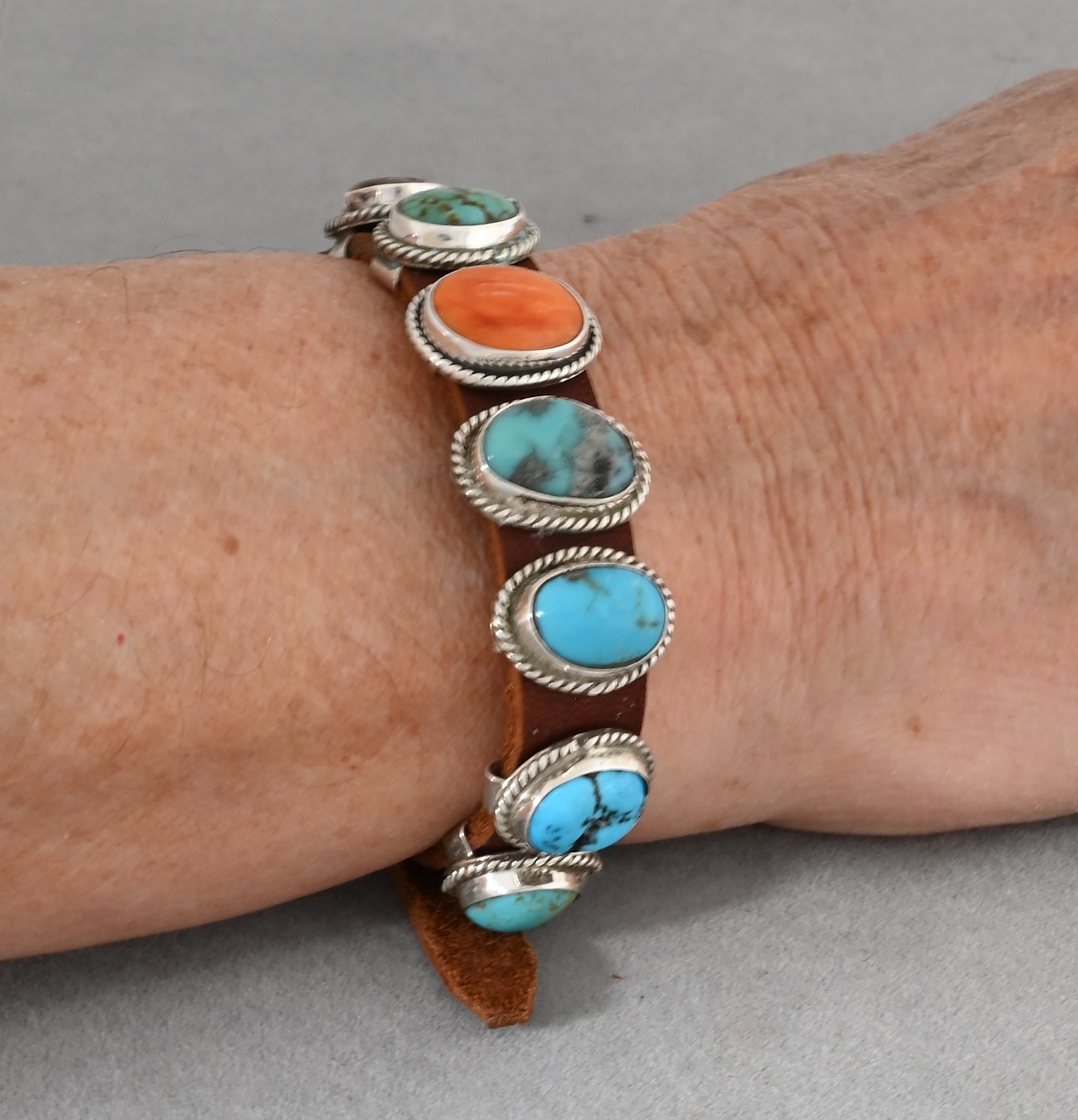 Bracelet with Conchos by Dan Morgan