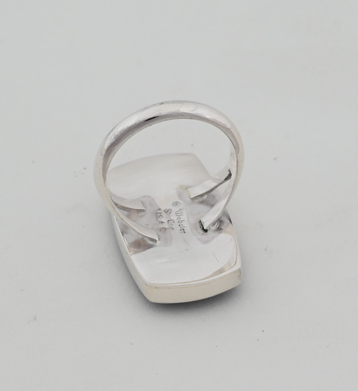 Ring with Charoite by Navajo artist Cathy Webster, Size 6.5