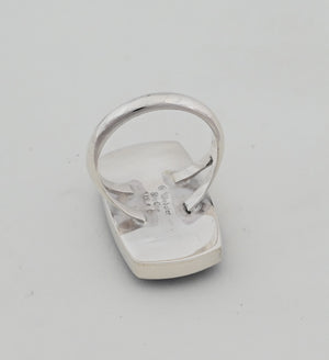 Ring with Charoite by Navajo artist Cathy Webster, Size 6.5