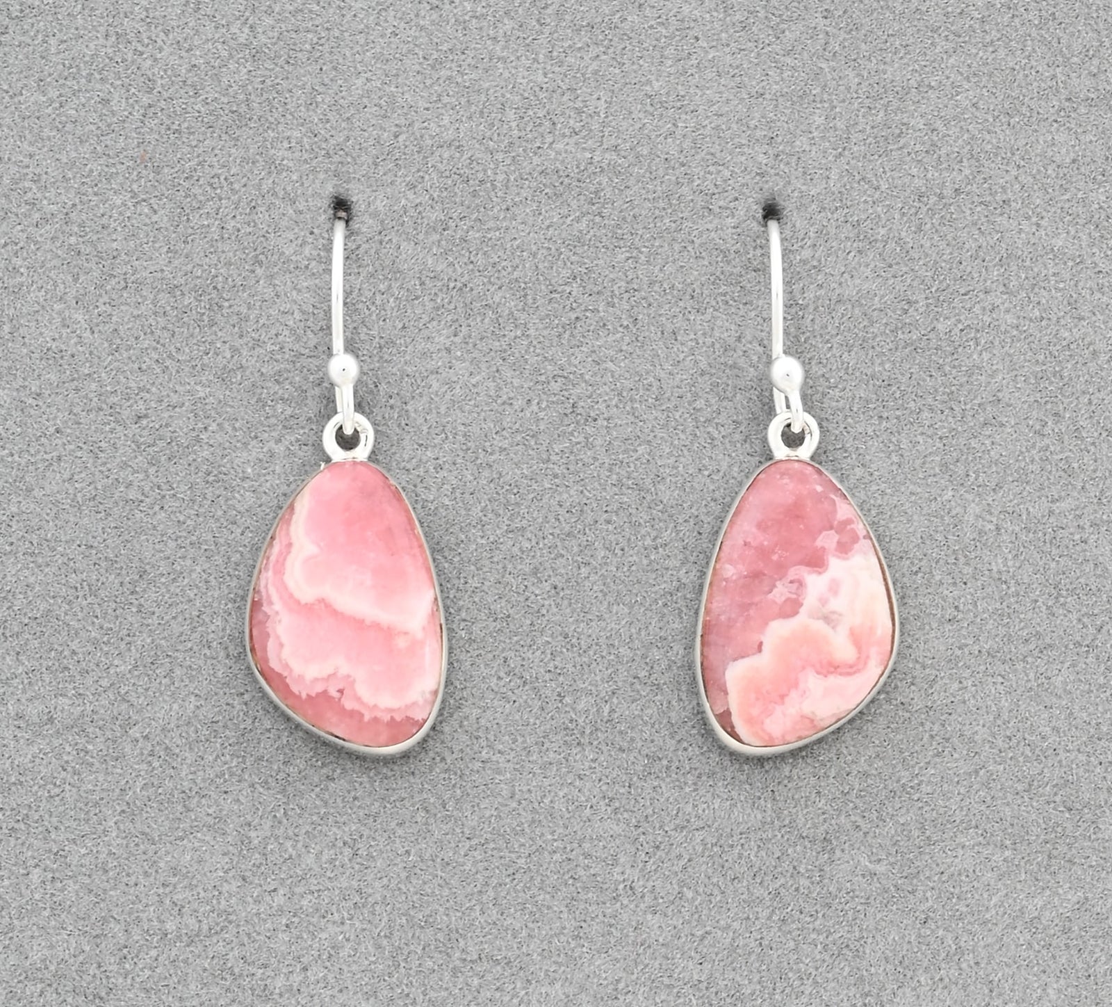Earrings with Rhodochrosite by Cathy Webster