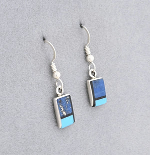 Earrings with Inlay on Wires by Jimmy Poyer