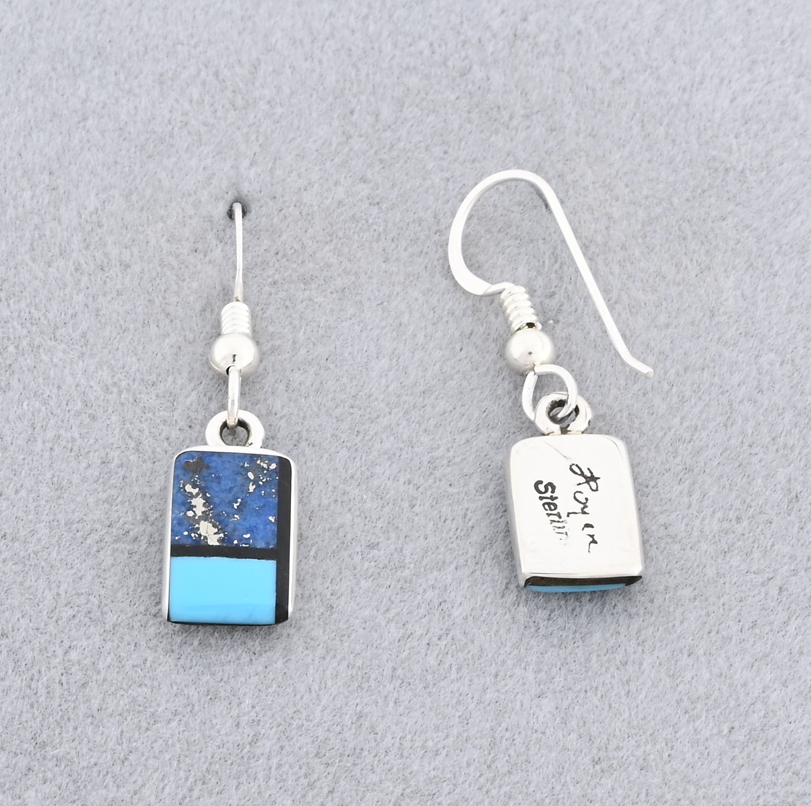 Earrings with Inlay on Wires by Jimmy Poyer