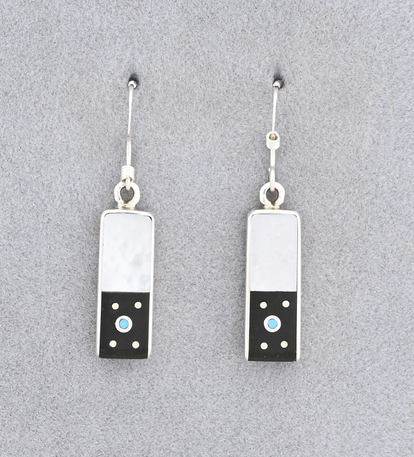 Earrings with Inlay Drops by Jimmy Poyer