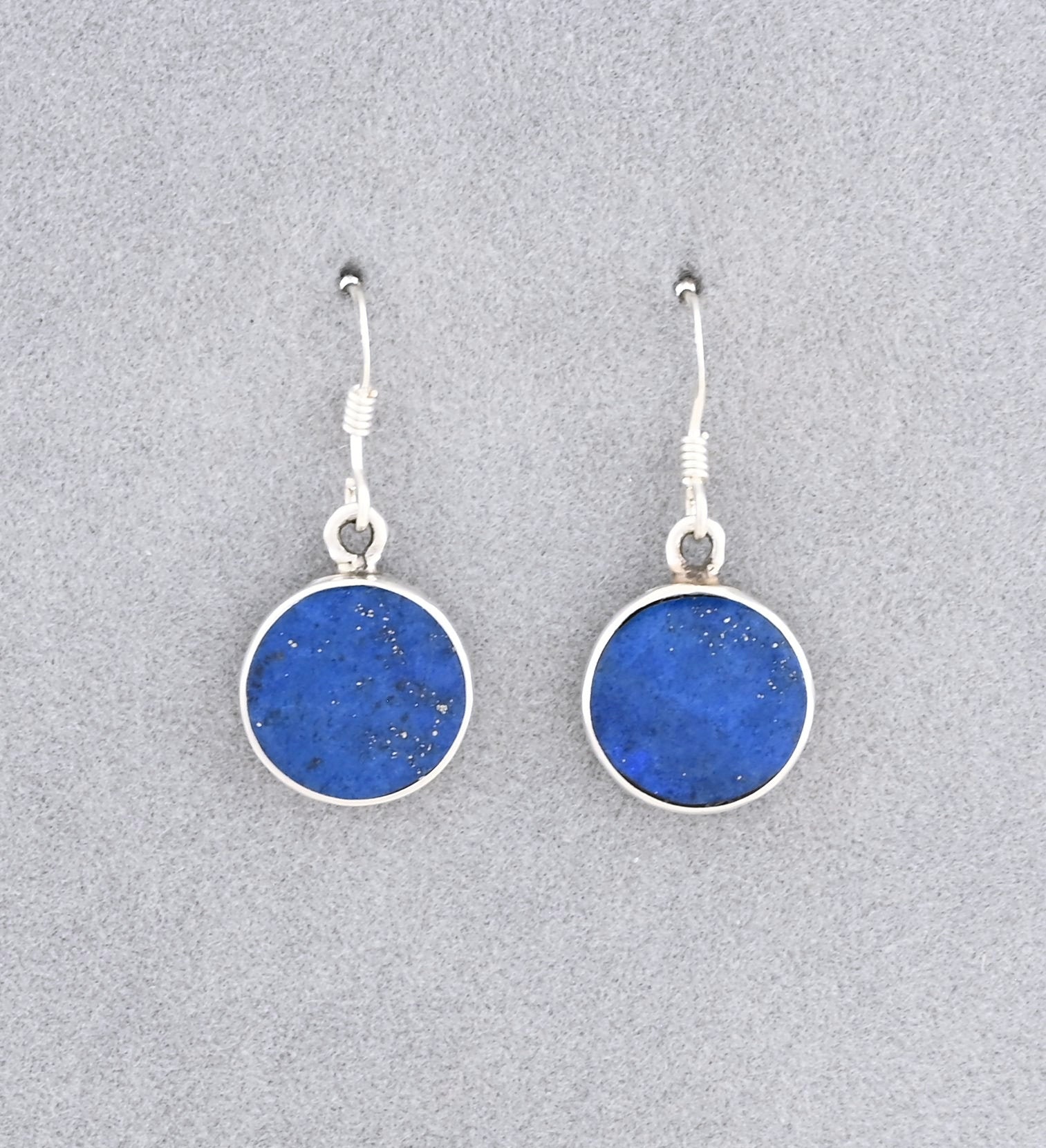 Earrings with Denim Lapis by Jimmy Poyer