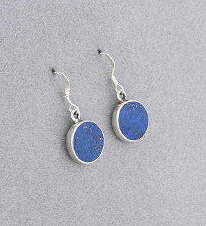 Earrings with Denim Lapis by Jimmy Poyer