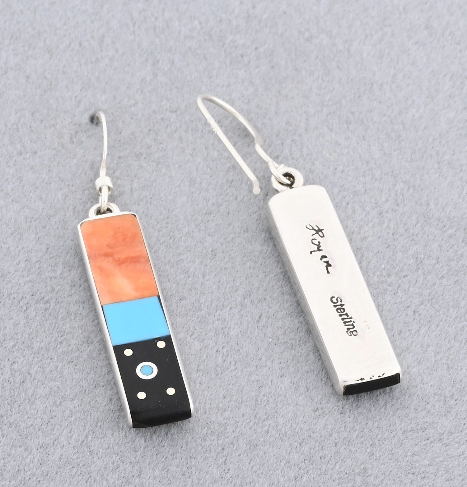 Earrings with Inlays by Jimmy Poyer