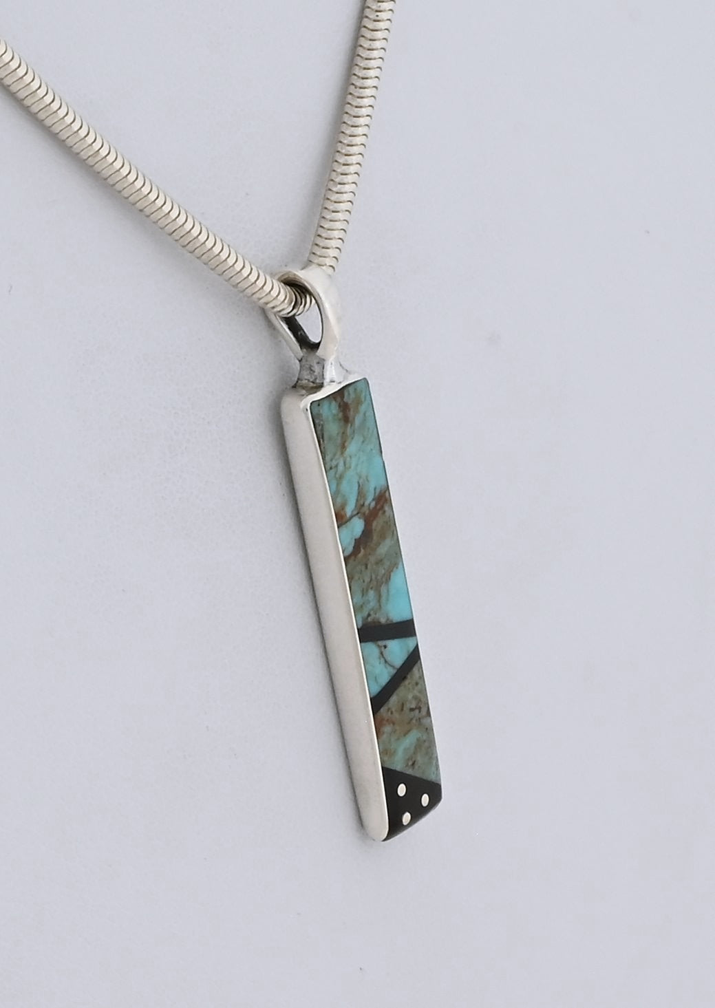 Pendant with Green Turquoise by Jimmy Poyer