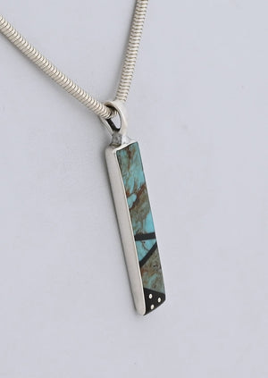 Pendant with Green Turquoise by Jimmy Poyer