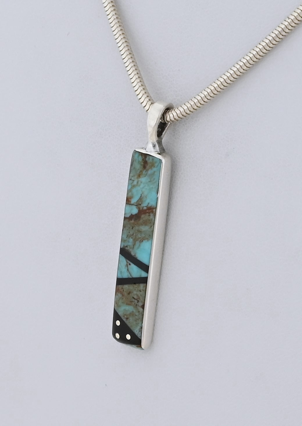 Pendant with Green Turquoise by Jimmy Poyer