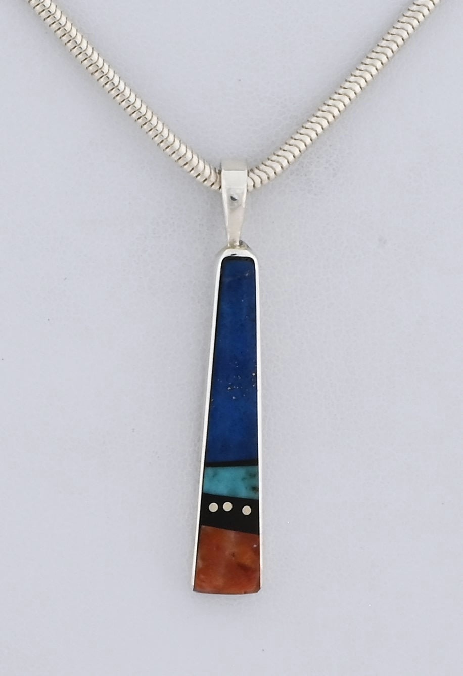 Pendant with Lapis Inlay by Jimmy Poyer