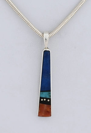 Pendant with Lapis Inlay by Jimmy Poyer