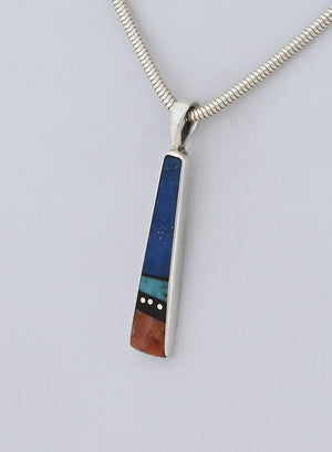 Pendant with Lapis Inlay by Jimmy Poyer