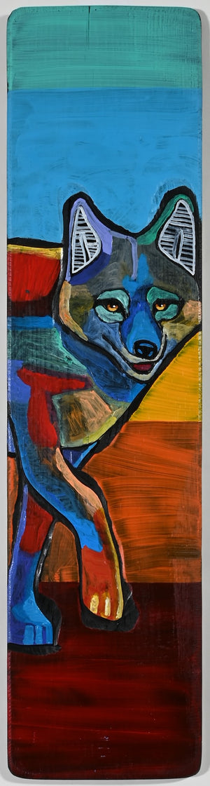 "Coyote" Acrylic on Board by Leland Holiday