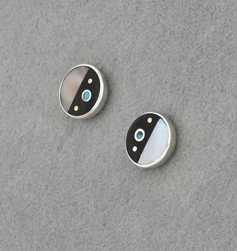 Earrings with Inlay by Jimmy Poyer