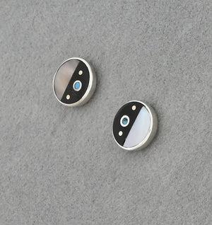 Earrings with Inlay by Jimmy Poyer