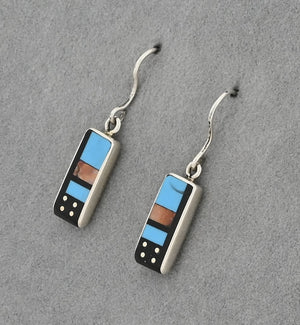 Earrings with Inlay by Jimmy Poyer