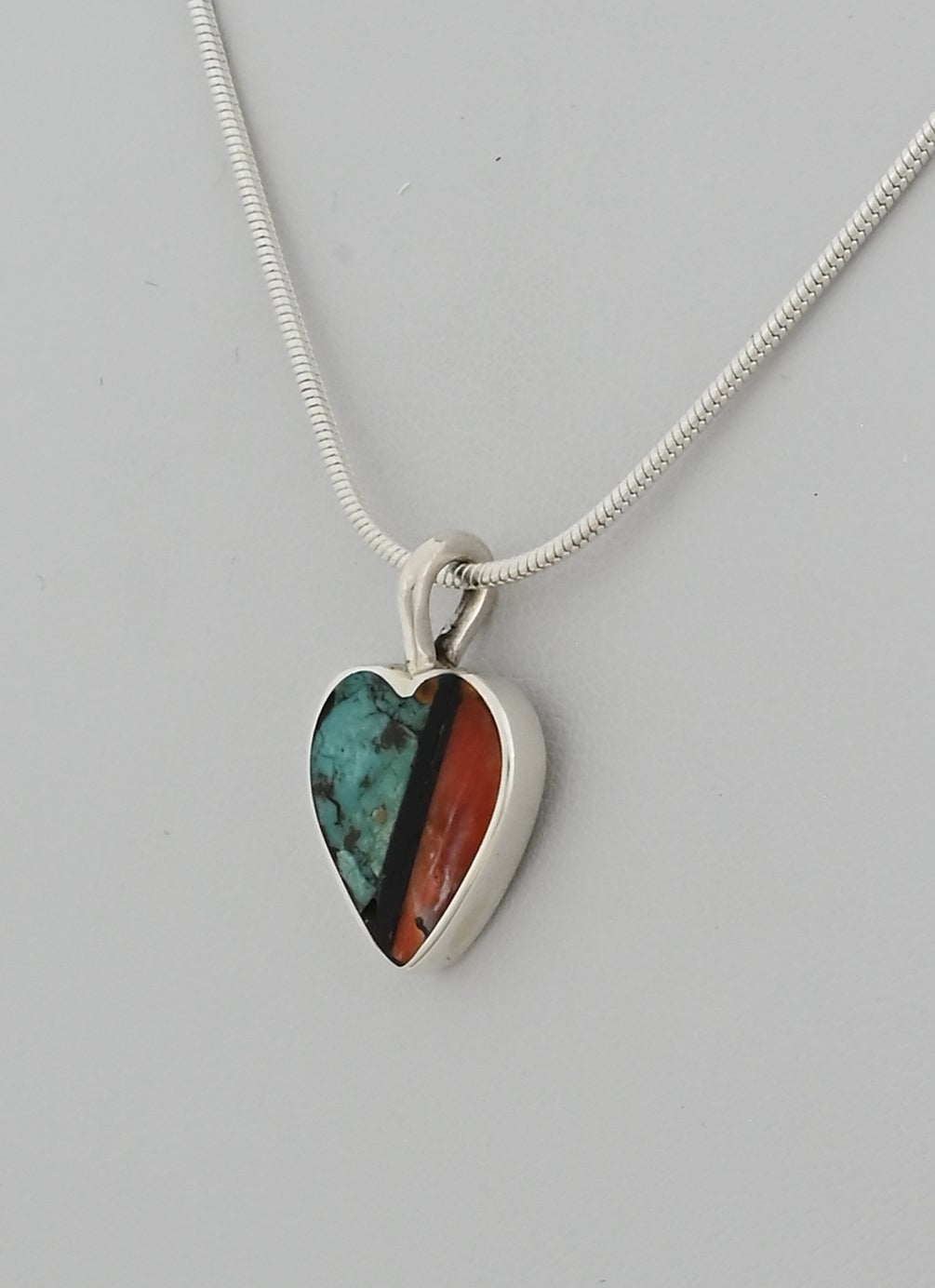 Pendant with Heart Shaped Inlay by Jimmy Poyer