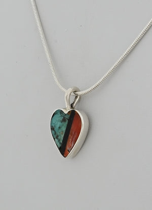 Pendant with Heart Shaped Inlay by Jimmy Poyer
