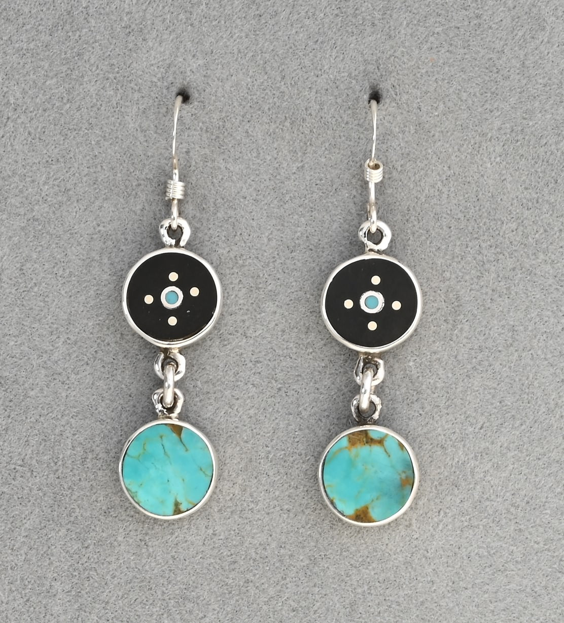 Earrings with Double Round Drops by Jimmy Poyer
