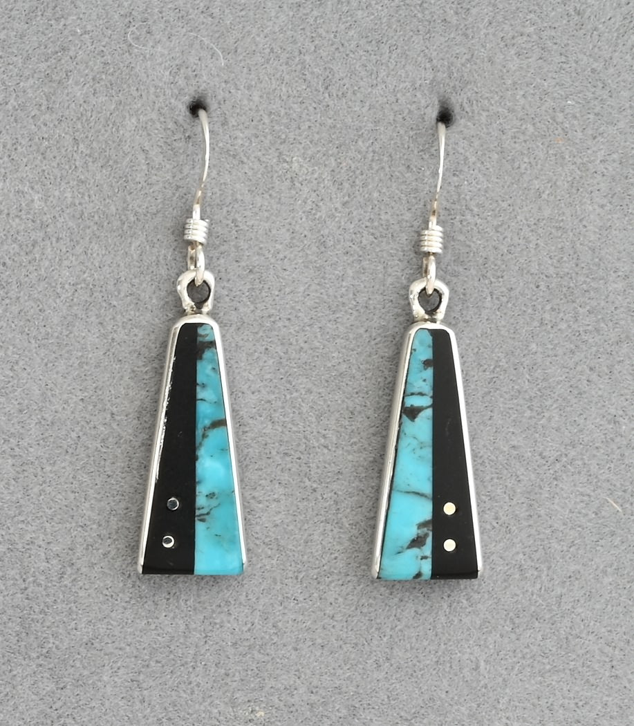 Earrings with Triangular Inlay by Jimmy Poyer