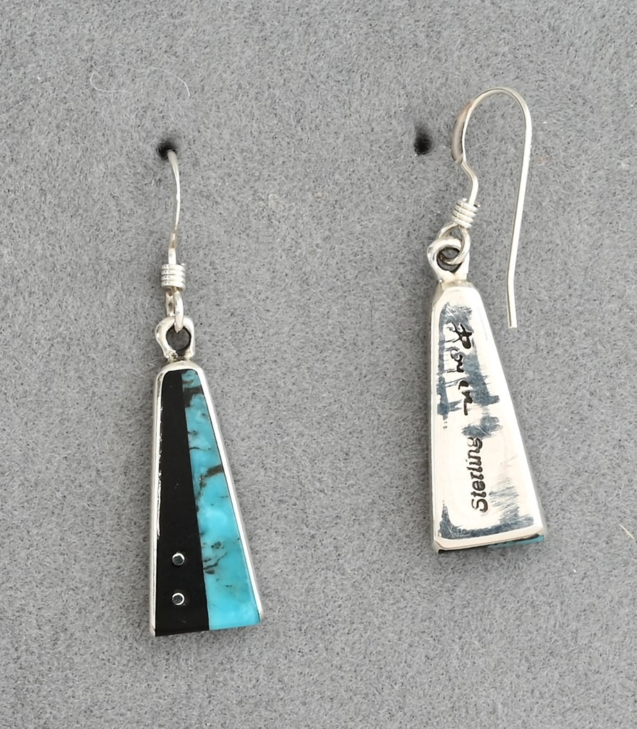 Earrings with Triangular Inlay by Jimmy Poyer