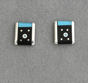 Earrings with Square Inlay by Jimmy Poyer