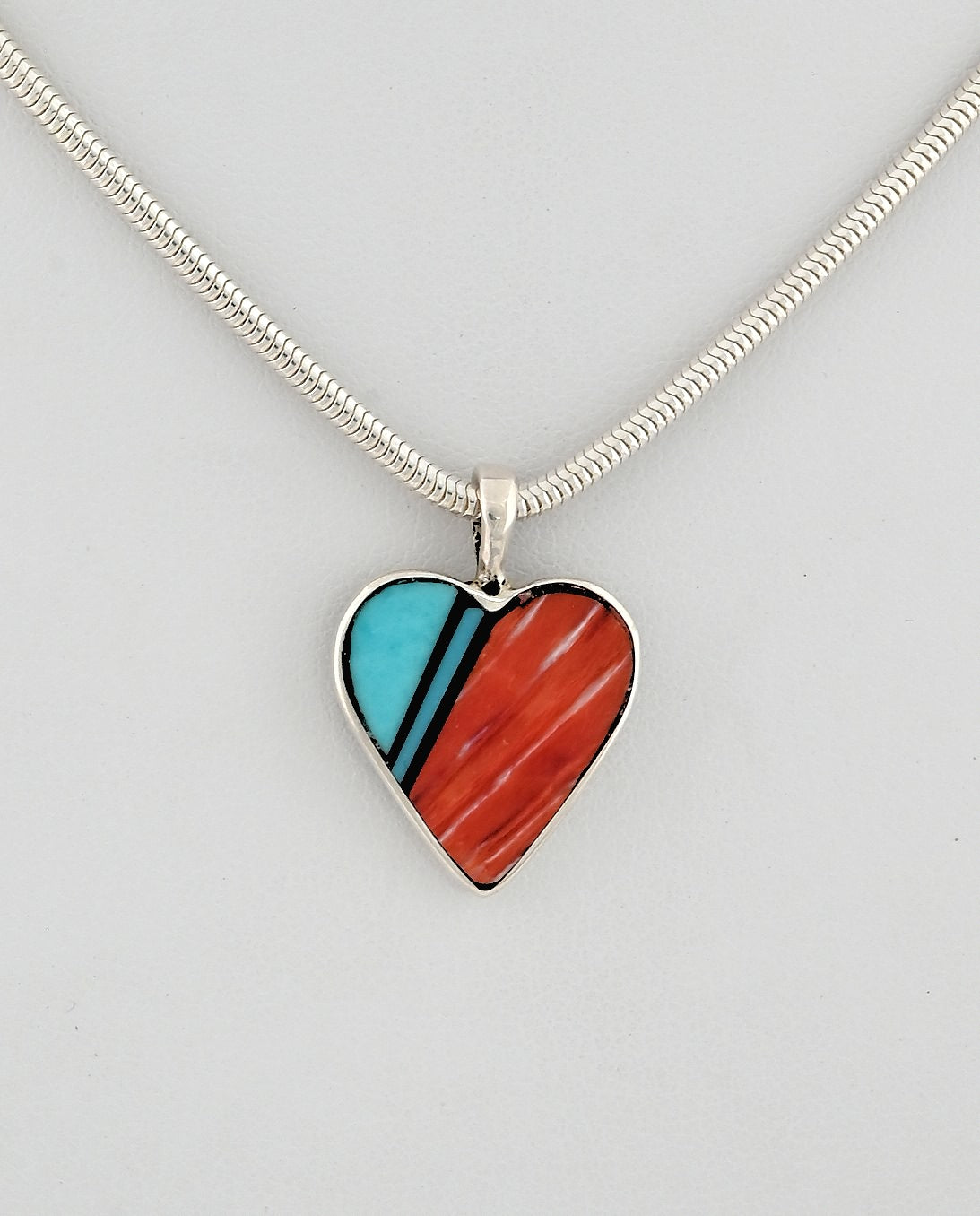 Pendant with Heart Inlay by Jimmy Poyer