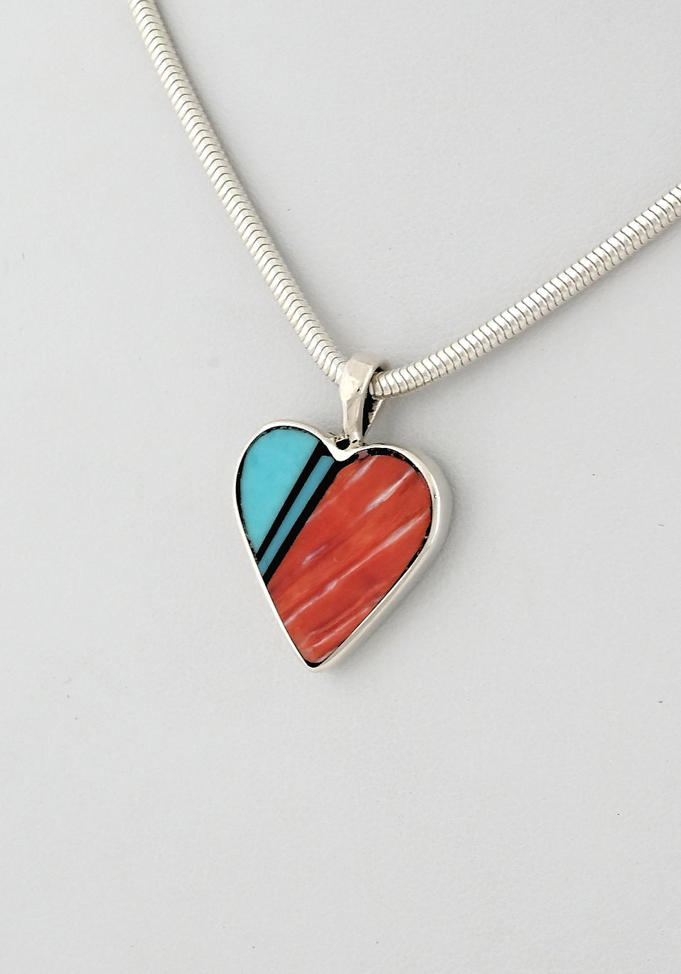 Pendant with Heart Inlay by Jimmy Poyer