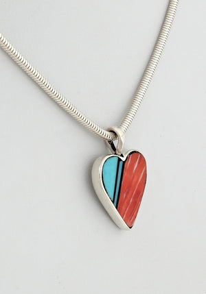 Pendant with Heart Inlay by Jimmy Poyer