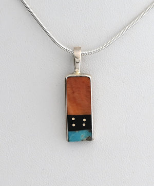 Pendant with Rectangular Inlay by Jimmy Poyer