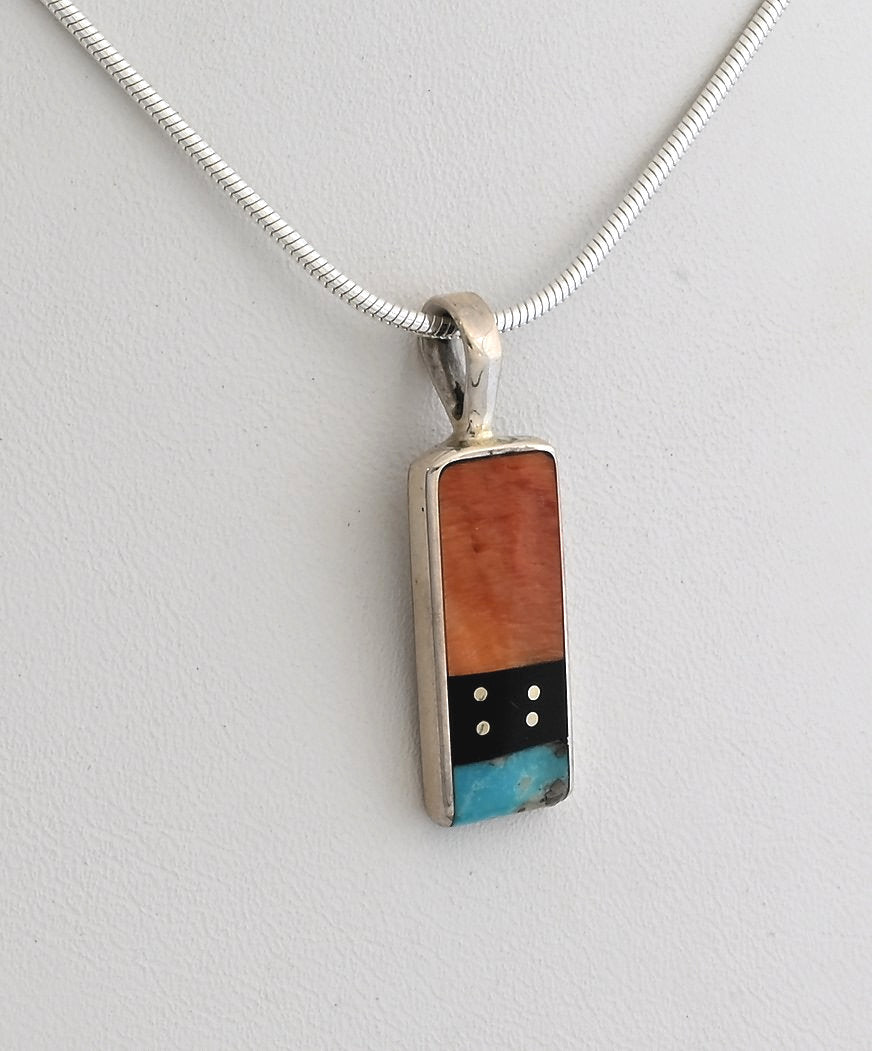 Pendant with Rectangular Inlay by Jimmy Poyer
