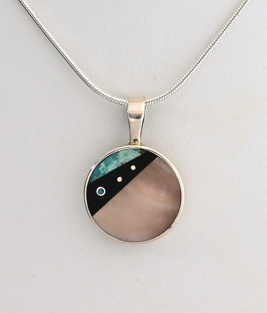 Pendant with Round Inlay by Jimmy Poyer