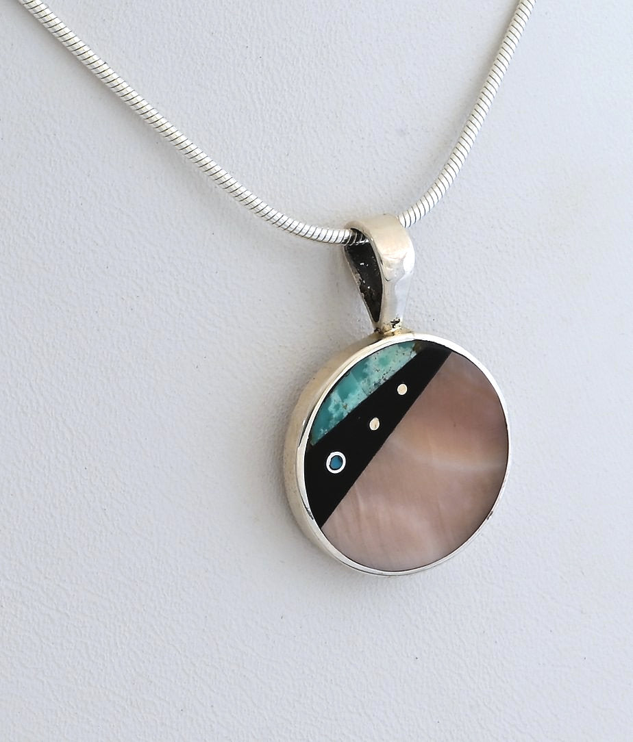 Pendant with Round Inlay by Jimmy Poyer
