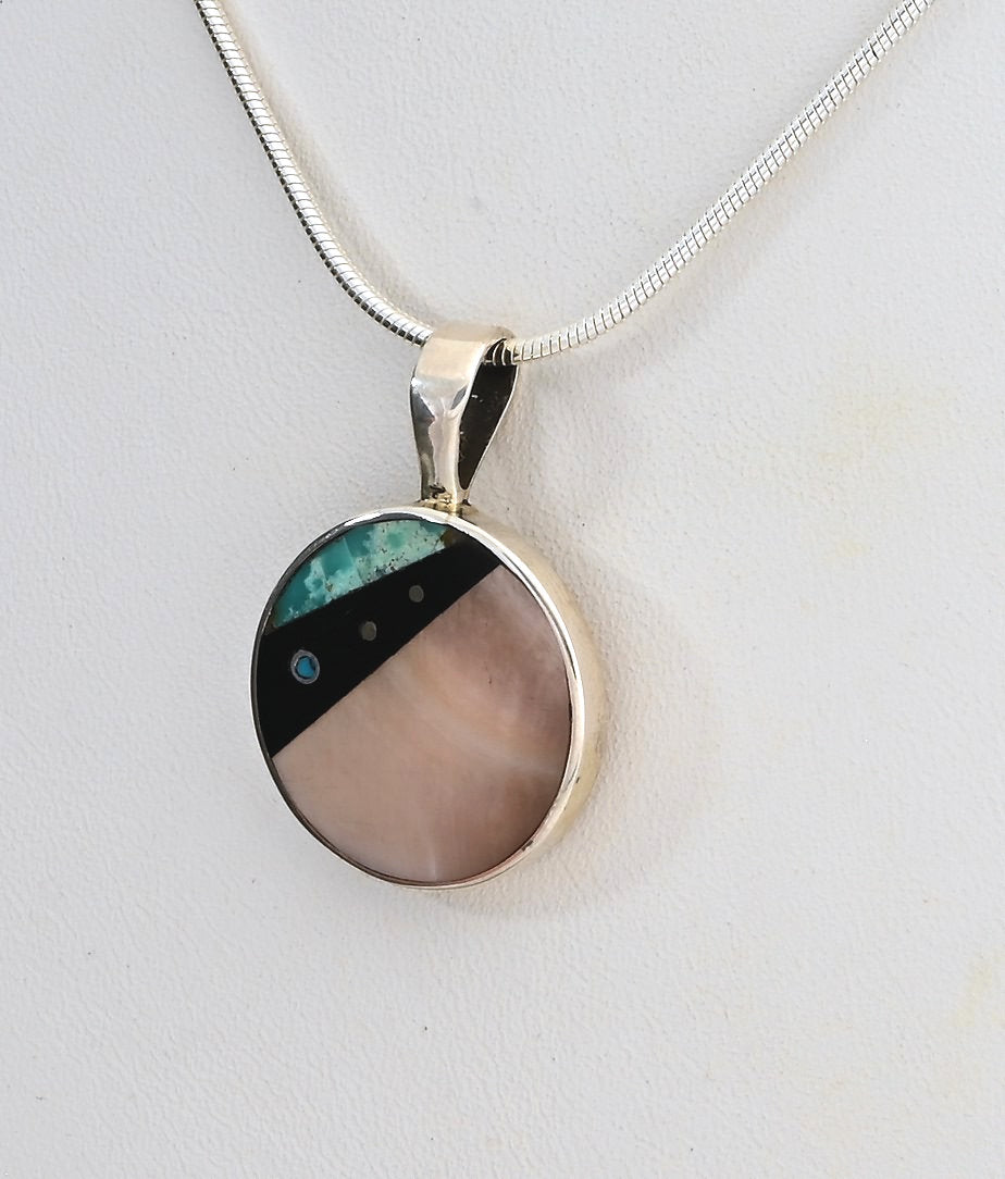 Pendant with Round Inlay by Jimmy Poyer