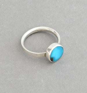 Ring with Turquoise by Jimmy Poyer; Size 6