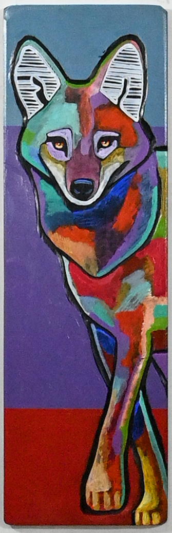 "Dancing Coyote" Acrylic on Board by Leland Holiday