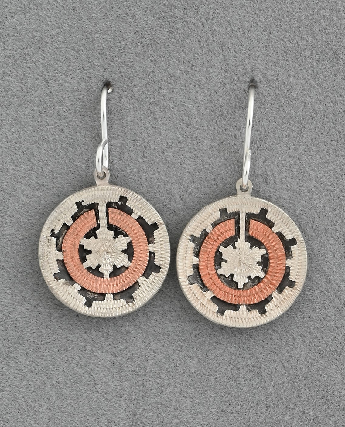 Earrings with Small Baskets by Roland Begay
