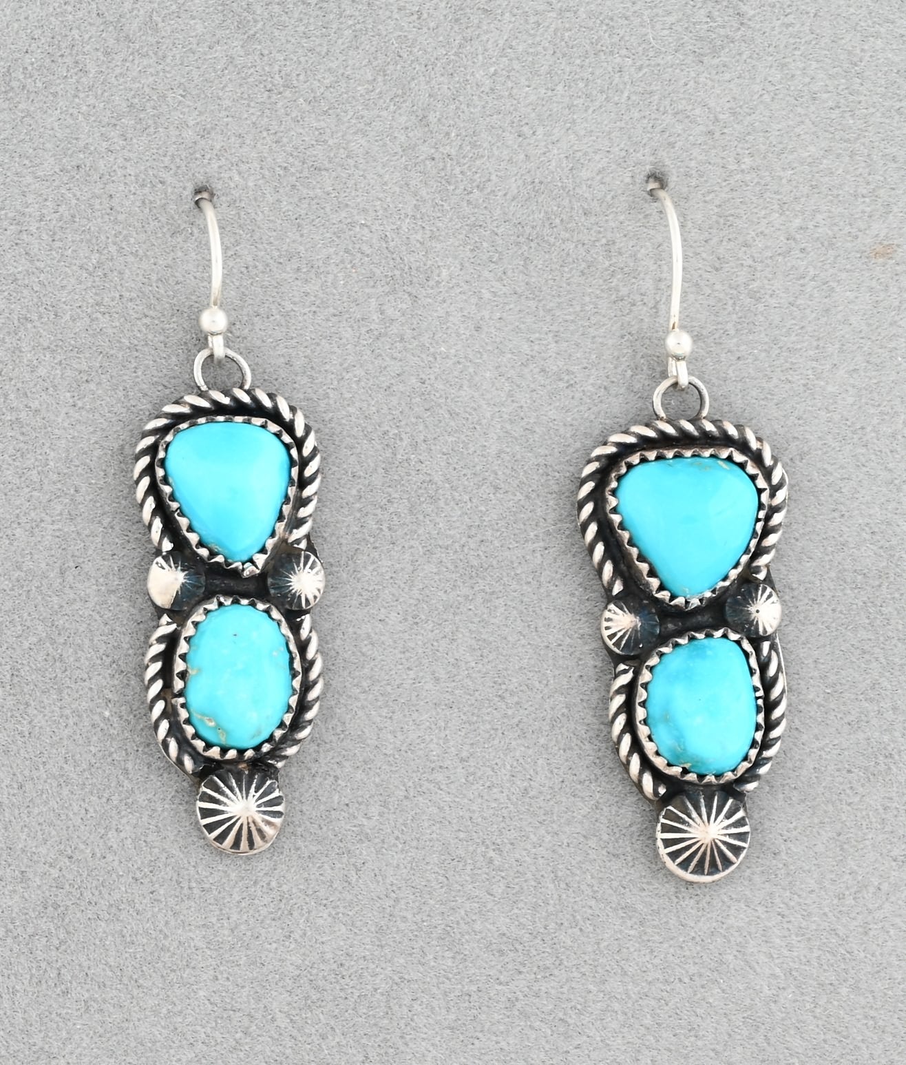 Important Jeanette Dale Vintage Native American Navajo Turquoise Sterling Silver Ring Important Jeanette Dale Vintage Native American Navajo Turquoise Sterling Silver Ring